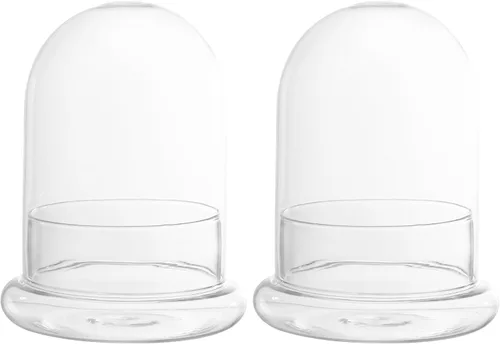 Vista 10 de Toddmomy Cúpula de cristal con base para artes y pequeños proyectos, flor preservada, 1 unidad