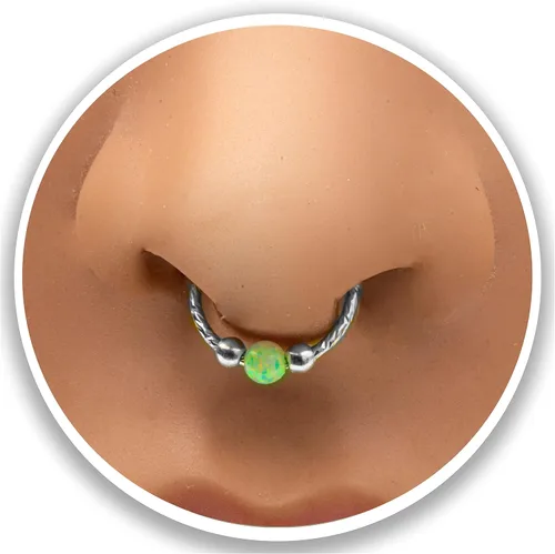 Vista 34 de Fake Opal Septum Rings