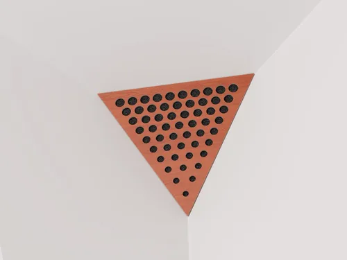 Vista 14 de (Paquete de 2) — Panel acústico de absorción de sonido y difusión para esquinas de techo, trampa de bajos «Triángulo-REDONDOS» de espuma acústica