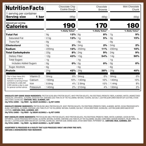 Vista 5 de Quest Nutrition Paquete de variedad para amantes del chocolate, alto en proteínas, bajo en carbohidratos, sin gluten, apto para ceto, 12