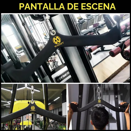 Vista 6 de LAT Pulldown Attachment,Back Tricep Bar Strength Training,Handle Grips LAT Pull Down Bar Press Down Exercises,Cable Machine Accessories, Cable Back
