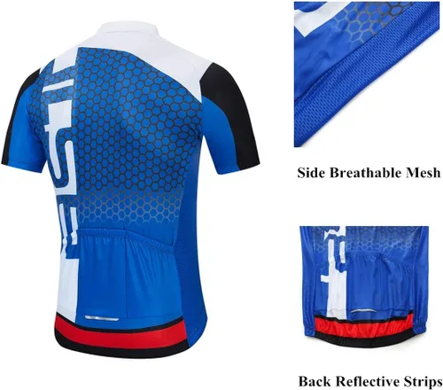 Vista 5 de Conjunto de camiseta de ciclismo para hombre, pantalones cortos de verano para niños, trajes de ciclismo de montaña, camisetas de equitación