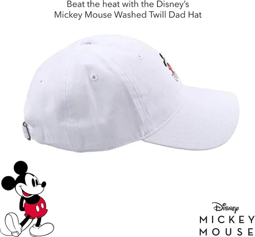 Vista 5 de Disney Mickey Mouse Embroidered Cotton Adjustable Dad Hat with Curved Brim