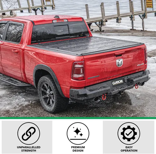 Vista 6 de Gator FX Hard Quad-Fold - Cubierta Tonneau Rígida para Caja de Camioneta 8828203 Compatible con Dodge Ram 2002 - 2025 sin RamBox, Cama de 6' 4