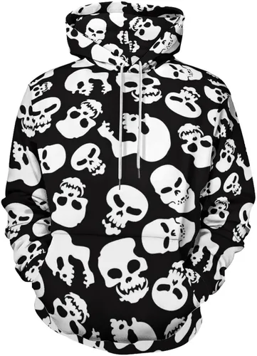 Vista 19 de Sudaderas con capucha unisex con estampado realista en 3D para hombres y mujeres Aztec01