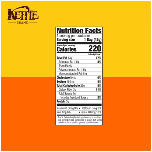 Vista 2 de Kettle Brand Papas Fritas, Backyard Barbeque Kettle Chips, Bolsa de Aperitivos, 1.5 Oz