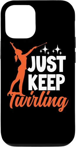 Vista 11 de Funda para iPhone 12 mini Just Keep Twirling Baton Twirler Majorette Twirl Dancer