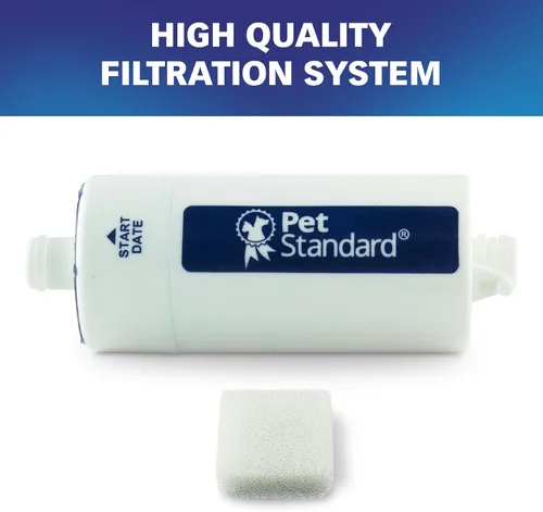 Vista 3 de PET STANDARD Filtro de agua de repuesto y esponjas de prefiltro compatibles con la fuente de agua CATCARE para gatos, paquete de 2