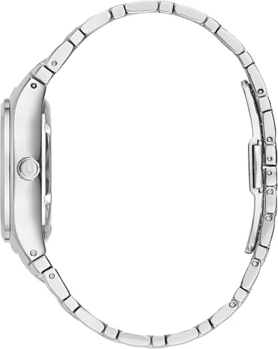 Vista 2 de Bulova Reloj clásico de acero inoxidable automático de 3 manecillas para mujer, esfera de nácar