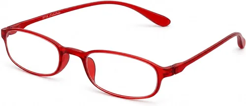 Vista 17 de Calabria 718 Flexie Oval - Gafas de lectura para hombres/mujeres, lectores flexibles, ligeros y duraderos, marco TR-90 de poder único plegable Ébano