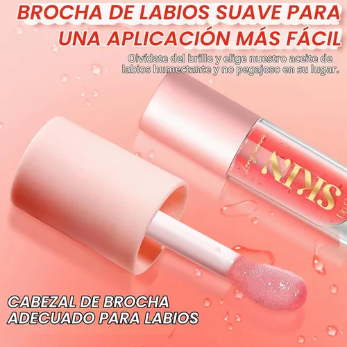 Vista 8 de BANGFENG Big Brush Head - Tinte hidratante para labios con brillo labial, brillo labial hidratante, bálsamo labial tintado, cuidado de labios 1