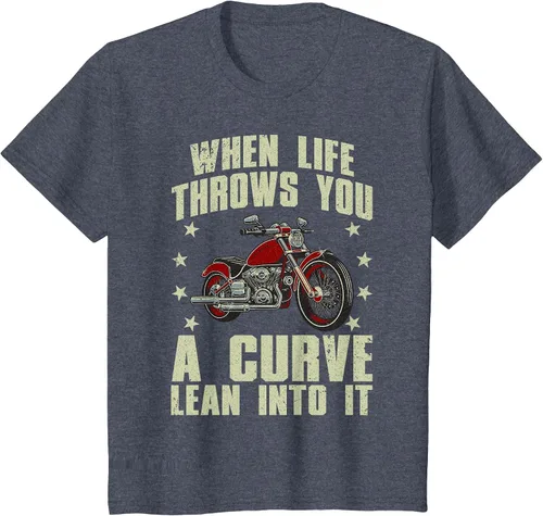 Vista 74 de Funny Motorcycle Racer Design for Men Women Motorcycle Lover T-Shirt Asphalt Grey