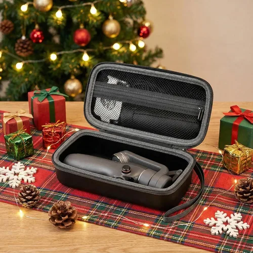 Vista 2 de ALKOO Funda protectora EVA para DJI Osmo Mobile 8, 7 y 7P, diseñada para almacenamiento seguro, viajes y uso de vlogging