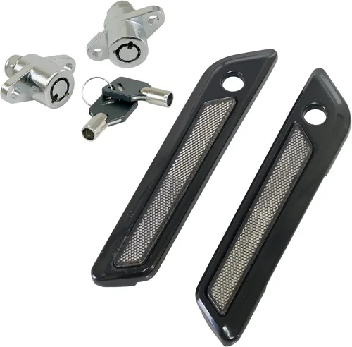 Vista 13 de Insertos de reflector para alforja de sillín para bolsa de sillín Harley, cubierta de cierre para Touring Street Electra Road Glide 2014-2024