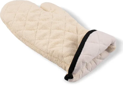 Vista 4 de San Jamar 817TM - Manopla de horno resistente con protección de temperatura, 17 pulgadas de longitud, natural