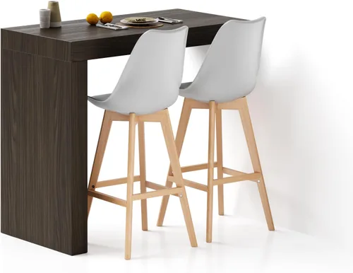 Vista 62 de Mobili Fiver Evolution - Mesa alta de bar de cocina fabricada en Italia Ahorra Espacio, Mesa de altura de mostrador montada en la pared para 1