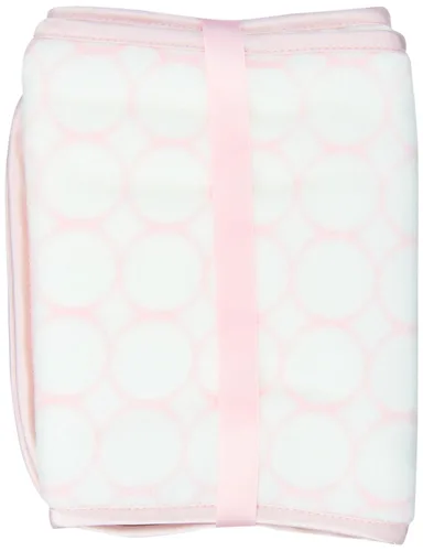 Vista 2 de SwaddleDesigns Burpies de terciopelo de rizo de algodón orgánico, juego de 2 paños de algodón para eructos, círculos de mod rosa pastel