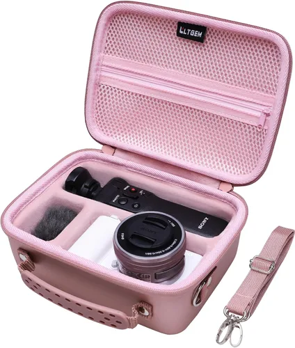 Vista 11 de LTGEM - Funda para cámara compatible con cámara Sony Alpha ZV-E10 / ZV-1F / ZV-1 / ZV-1 II con correa para el hombro LTGEM, compatible con kit