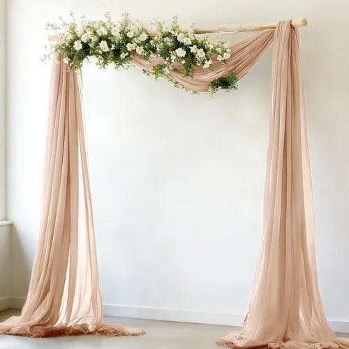 Vista 25 de MLMW Tela de Drapeado para Arco de Boda 1 Panel 29" x 20 Pies Tela Transparente Negra Cortinas de Telón de Fondo para Arco de Boda Cortinas Negro