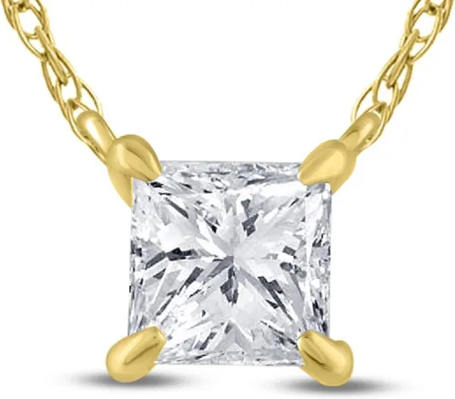 Vista 22 de La Joya 1/2-2 CT Lab Grown Diamond Necklace 14K White Gold Multi Shape Oro blanco
