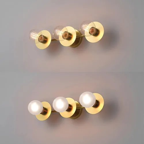 Vista 8 de Globe Electric 63000009 - Juego de baño todo en uno de 5 piezas, latón mate, luz de tocador de 3 luces de 20 pulgadas, toallero, anillo de toalla