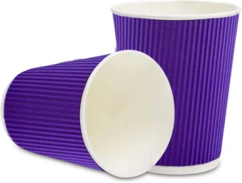 Vista 31 de 500 unidades de tazas desechables negras de 4 onzas para bebidas calientes con diseño de pared ondulada: no necesita mangas - Perfectas