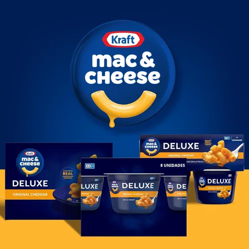 Vista 9 de Kraft Deluxe Original Macarrones & Cheese Cena fácil de microondas (caja de 8 unidades, tazas de 2.39 onzas)