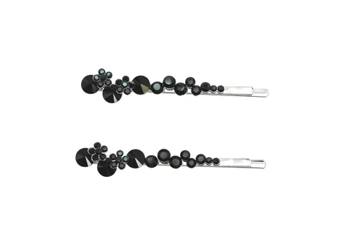 Vista 16 de Faship - Un par de pinzas para el cabello con diseño floral AB (2 unidades)