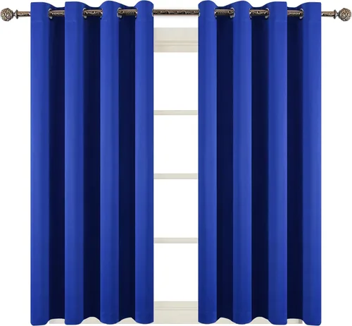 Vista 17 de Cortinas y cortinas de poliéster con ojales en la parte superior para oscurecer la habitación, sala de estar con aislamiento térmico