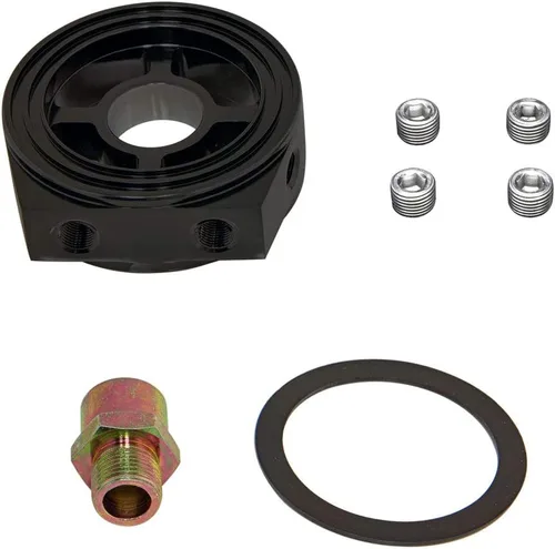 Vista 2 de GlowShift - Adaptador sándwich para filtro de aceite de 20 mm, rosca de 1,5