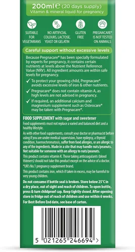 Vista 5 de Vitabiotics Pregnacare Liquid - 6.8 fl oz por Pregnacare