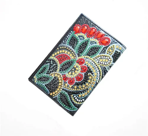 Vista 2 de FLAIGO 5D DIY borla diamante pasaporte cubierta por números kits regalo de lectura, pintura punto de cruz, taladro parcial de cristal de diamantes