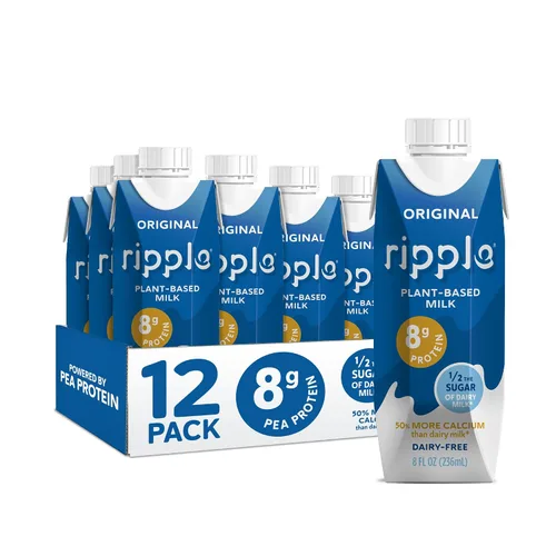 Vista 5 de Ripple Leche no láctea de 8 onzas, chocolate (paquete de 12) y Ripple 8oz leche no láctea, vainilla (paquete de 12) y Ripple 8oz leche no láctea
