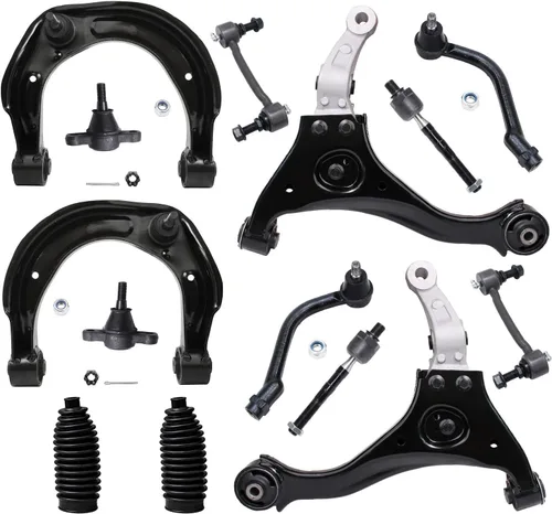 Vista 83 de Detroit Axle - Kit de suspensión frontal de 15 piezas para Jeep Grand Cherokee 99-04 1999 2000 2001 2002 2003 2004, brazos de control superior e