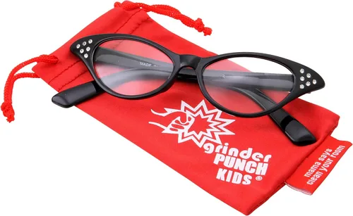 Vista 2 de 50's - Gafas de ojo de gato nerd para niñas (edad 3-12) (negro)