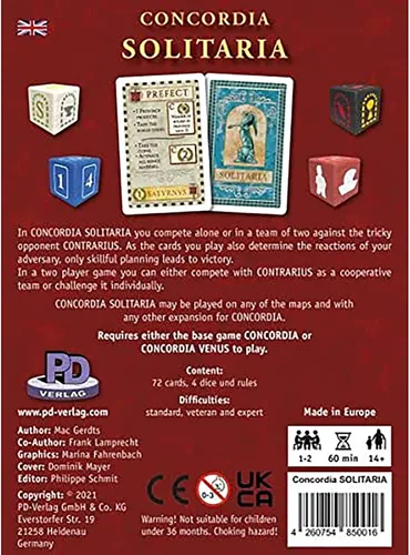 Vista 3 de Rio Grande Games Expansión Concordia Solitaria: Estrategia de juegos de mesa en solitario y para 2 jugadores