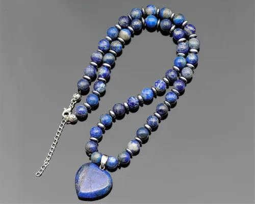 Vista 29 de Colgante de corazón de aventurina natural, Collar de cuentas de aventurina genuina, Collar de piedra verde, Collar de piedras preciosas, Cuentas