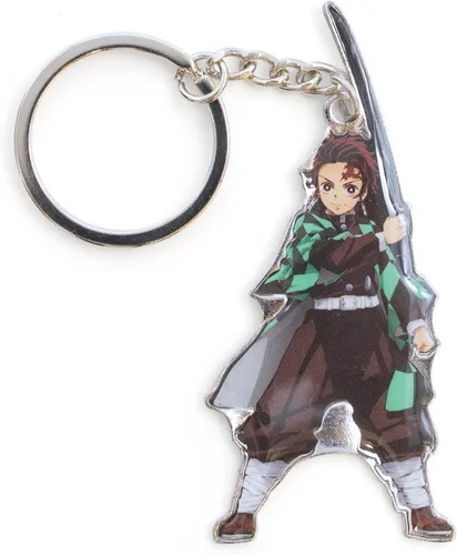 Vista 5 de Culturefly Demon Slayer Tanjiro - Juego de regalo de 3 piezas (incluye 1 par de calcetines, 1 llavero y 1 taza), Verde