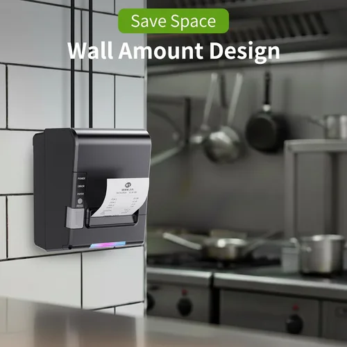 Vista 11 de Impresora POS Rongta, Impresora de Recibos Térmica de 80mm, Impresora de Cocina para Restaurante con Cortador Automático, Interfaz USB Serial