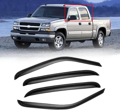 Vista 60 de Protectores de lluvia en canal para Jeep Grand Cherokee L 2021-2026, protectores de visera de ventana, deflector de ventilación, sombra viento humo