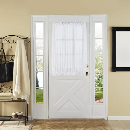 Vista 76 de Stylemaster Elegance Cenefa recta de gasa transparente, 60 x 14 pulgadas, color dorado