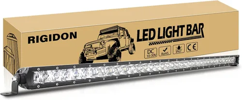 Vista 11 de RIGIDON Barra de luz de 20 pulgadas 90 W, punto de una fila 9000LM LED barra de luz LED impermeable conducción barco carretera luz de trabajo