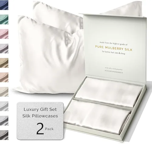 Vista 7 de FUNDA DE ALMOHADA DE SEDA DE MORERA 100% SUNDAYSILKS™, Fundas de almohada de seda para cabello y piel, Superior a la funda de almohada de satén