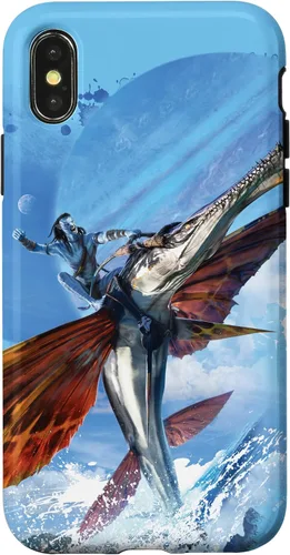 Vista 5 de iPhone 16 Avatar: El camino del agua Jake Sully Riding Skimwing Funda pintada