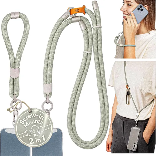 Vista 11 de Pulpo - Cordón antirrobo 2 en 1 para teléfono y correa de muñeca para iPhone y Android, correa ajustable para teléfono celular y correa universal