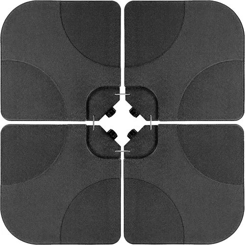Vista 9 de HealSmart Base de sombrilla de patio de 20 pulgadas, 50 libras, duradera, rellenable, soporte resistente para césped al aire libre, cubierta, junto