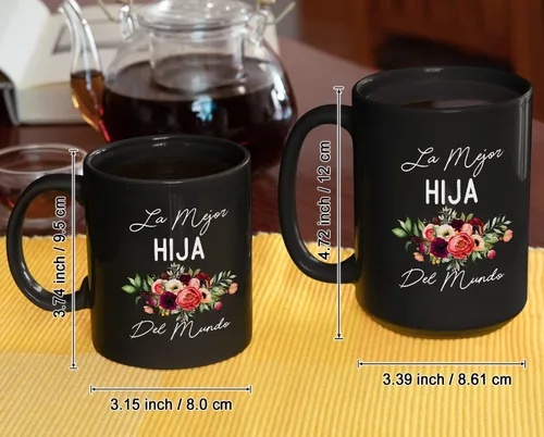 Vista 7 de Fantastic Gifts Taza La Mejor Hija Del Mundo, regalo para hija, taza de la mejor hija del mundo, regalo de cumpleaños, regalo para el día de la Madre
