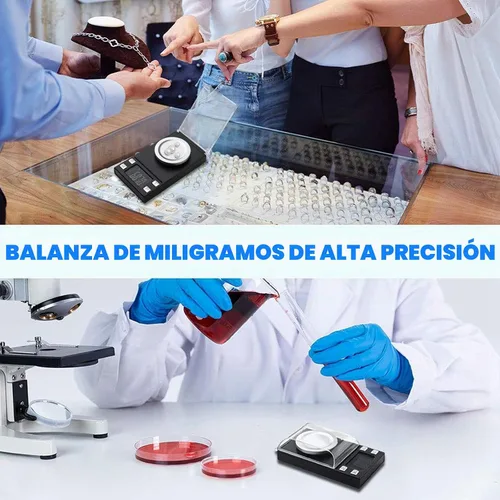 Vista 6 de UNIWEIGH Escala de miligramo 1.76 oz/0.00004 oz,Escala de precisión MG para Negro