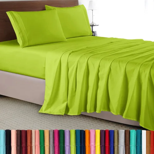 Vista 27 de Elegant Comfort - Juego de sábanas de lujo de 4 piezas - Ropa de cama de lujo de 1500 hilos, calidad de hotel prémium, microfibra, resistente a