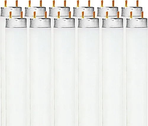Vista 5 de LUXRITE F17T8/835 - Bombilla fluorescente T8 de 17 W y 24 pulgadas, 3500 K blanco natural, 1350 lúmenes, base bi-pin mediana G13, LR20751, paquete